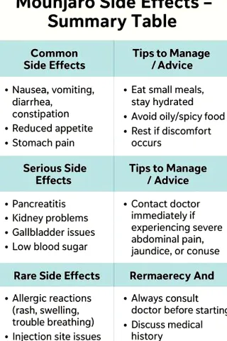 Tirzepatide and Mounjaro Side Effects Without Diabetes
